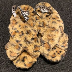 Madden NYC Cheetah Print Fur Slip On’s